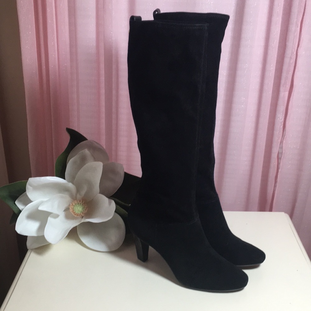 Coach Mina Black Stretch heeled knee boots 6.5